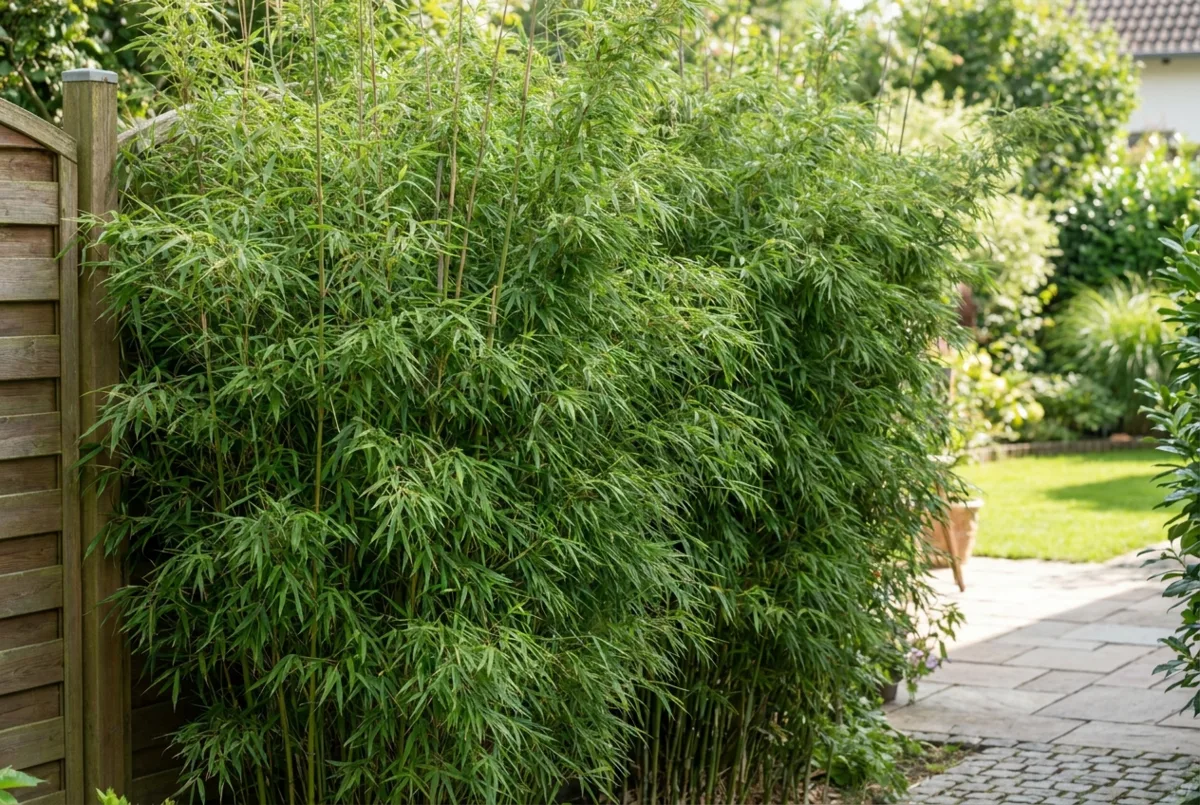 Fargesia-Bambus als Sichtschutz im Garten – dichte Bambuspflanzen als natürliche Abgrenzung